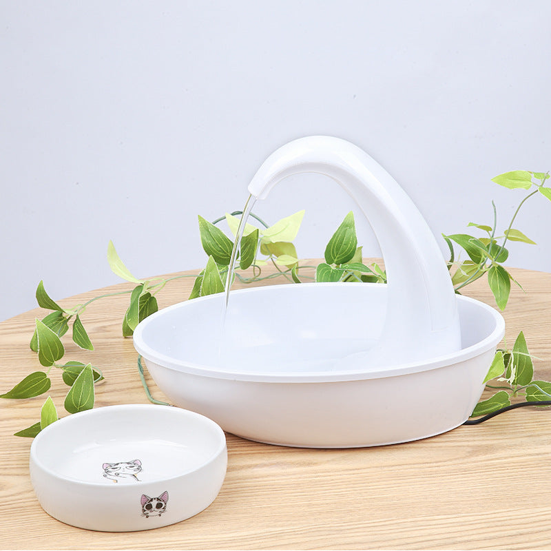 Automatic Swan Pet Cat Water Dispenser Drinking Bowl - Trendzy Cart