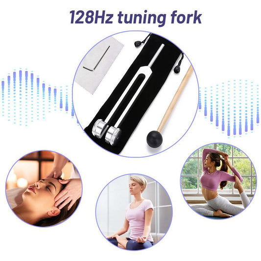 128 Hz Tuning Fork Set Weighted Bio-Acoustic Tuning Fork For Healing Chakra,Sound Therapy,Reliever Stress - Trendzy Cart