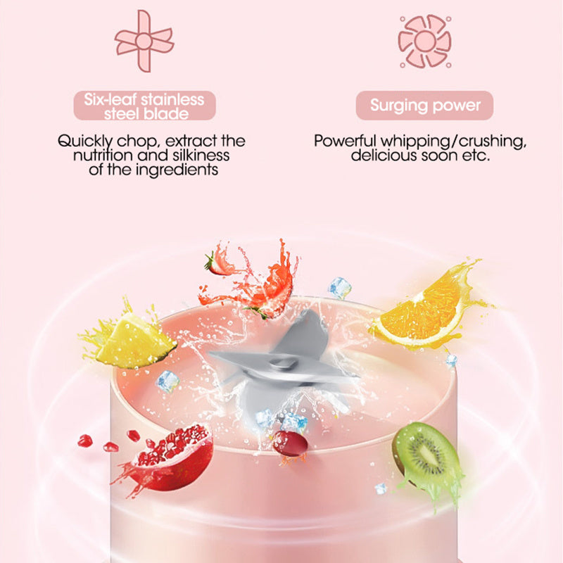 Multi-Function Portable Blender Electric Juicer Cup Sports Bottle Fruit Blender USB Rechargeable Smoothie Blender Fruits Juicer Extractor - Trendzy Cart