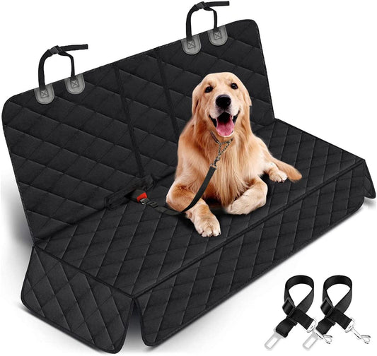 Dog Car Seat Cover, Back Seat Cover for Dogs Pet Car Seat Protector Waterproof Bench Car Seat Cover, Non-Slip Reat Seat Cover Fits Middle Armrest for Most Cars Trucks Suvs - Black - Trendzy Cart