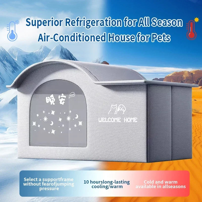 Four Seasons Cat Dog Bed Temperature Control Pet House for Summer Cooling Winter Warmth - Trendzy Cart