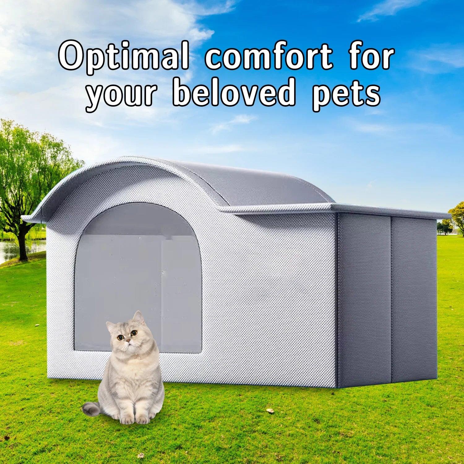 Four Seasons Cat Dog Bed Temperature Control Pet House for Summer Cooling Winter Warmth - Trendzy Cart