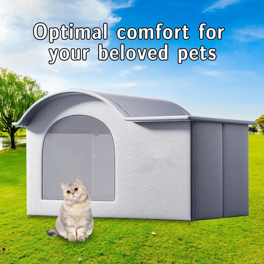 Four Seasons Cat Dog Bed Temperature Control Pet House for Summer Cooling Winter Warmth - Trendzy Cart