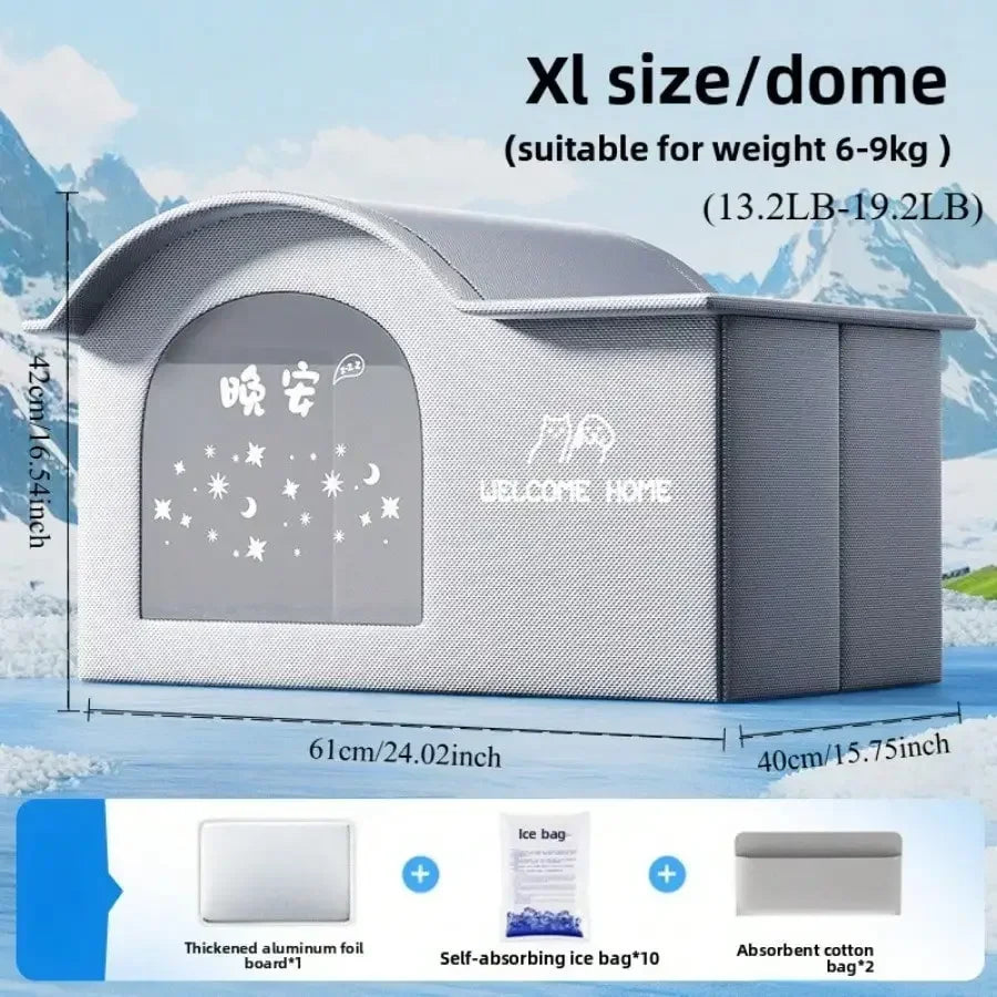 Four Seasons Cat Dog Bed Temperature Control Pet House for Summer Cooling Winter Warmth - Trendzy Cart