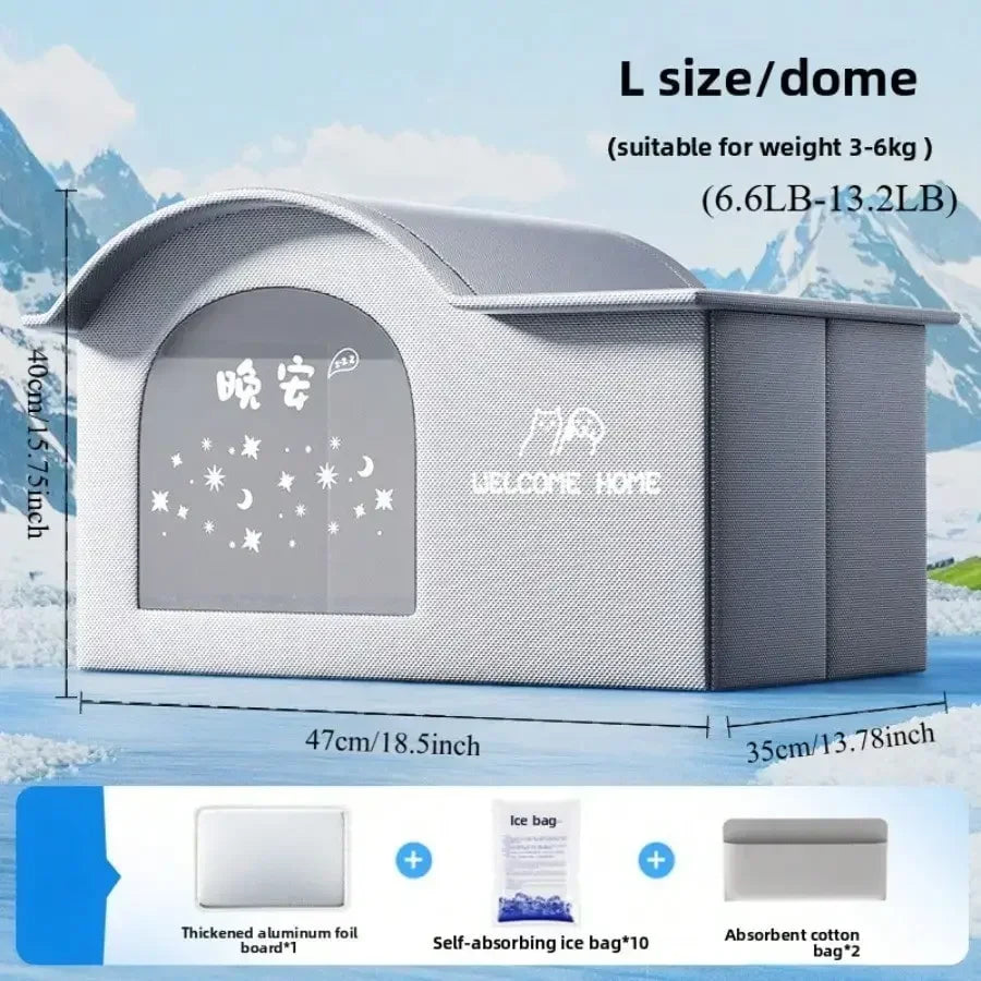 Four Seasons Cat Dog Bed Temperature Control Pet House for Summer Cooling Winter Warmth - Trendzy Cart