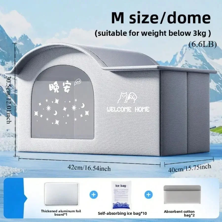 Four Seasons Cat Dog Bed Temperature Control Pet House for Summer Cooling Winter Warmth - Trendzy Cart