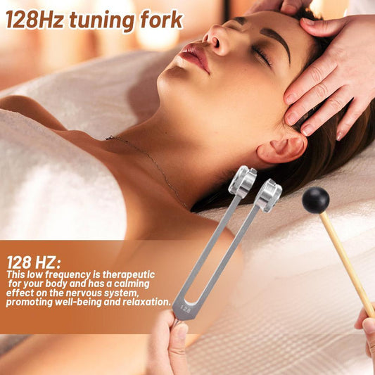 128 Hz Tuning Fork Set Weighted Bio-Acoustic Tuning Fork For Healing Chakra,Sound Therapy,Reliever Stress - Trendzy Cart